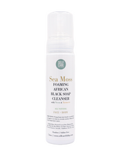 Load image into Gallery viewer, Sea Moss Foaming African Black Soap Cleanser with Neem &amp; Turmeric
