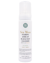 Load image into Gallery viewer, Sea Moss Foaming African Black Soap Cleanser with Neem &amp; Turmeric
